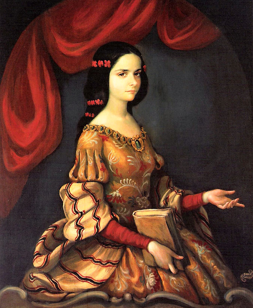 dragonsupremacy:  Portrait of Juana at age fifteen, painted in 1666. Juana Inés