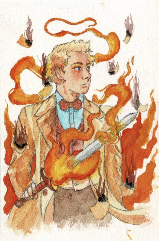 Ive Noticed That In The Series, Aziraphale Has Been More Associated With Fire (with The Flaming Sword