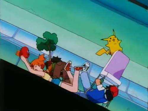 commanderpigg: the blimp is about to crash ash’s pikachu increasingly becomes an asshole - a p