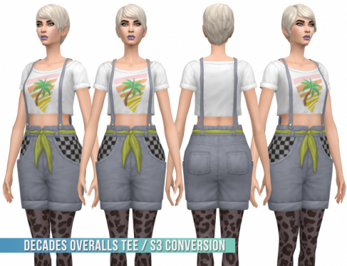 bustedpixels:Decades Overalls Tee S3 ConversionBase Game CompatibleNon DefaultBase Game Compatible20