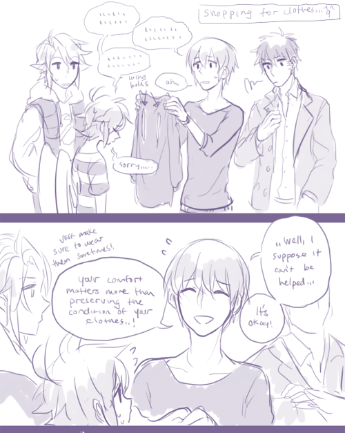 aaamph:  (imagine the mu sound as in when ike does smash attacks) i finally drew this /sweats, i didnt really get the chance to earlier but it was supposed to be the continuing thought of this..!! …by the way, their initial conversation probably went