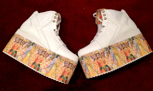 pitchfork:  These custom Lil B platform sneakers adult photos