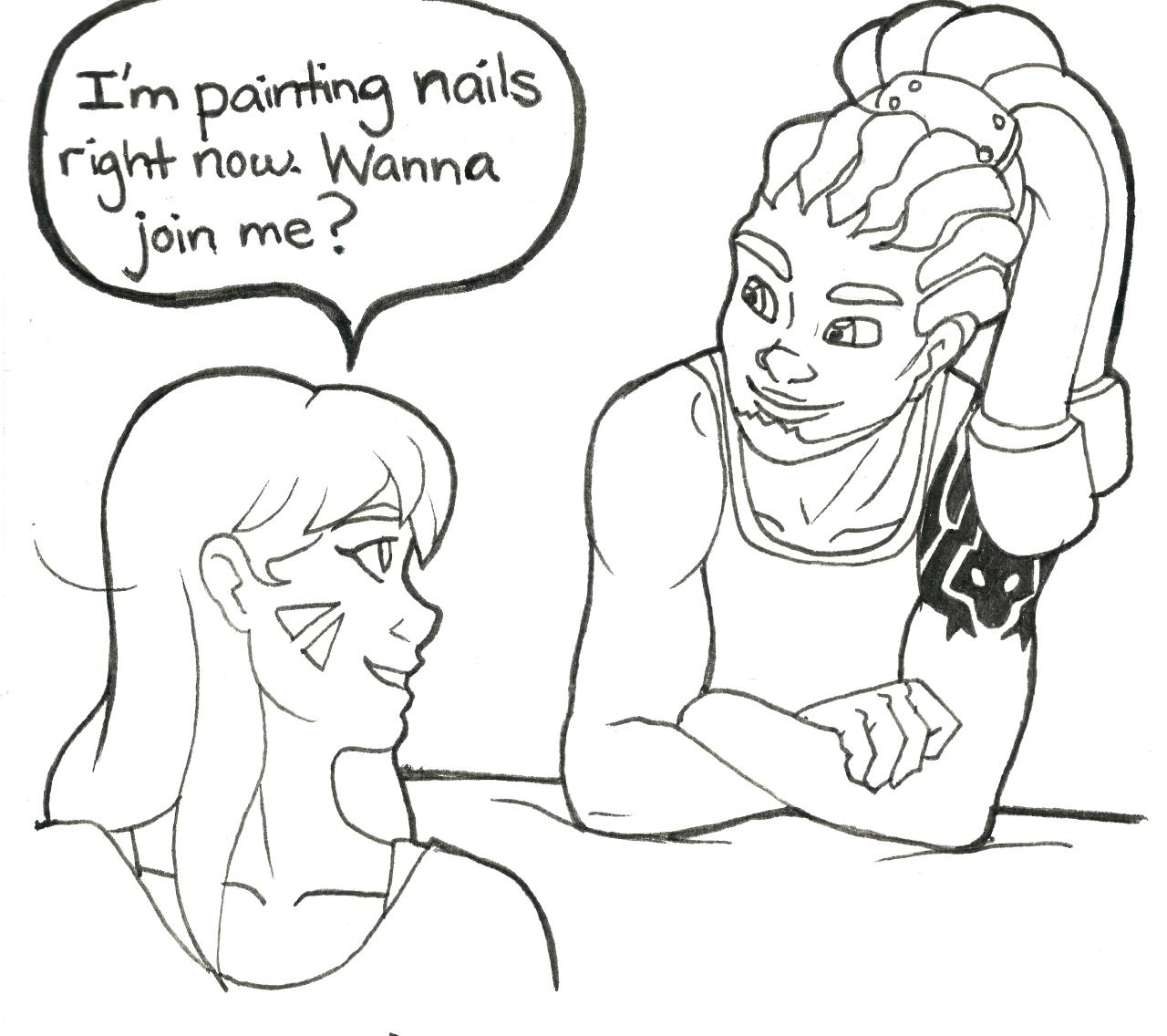 sugawara-kkoushi:  We all know Lucio would totally rock dem nails.It was a great