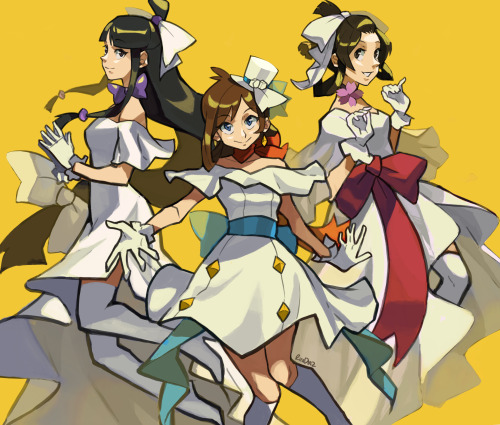 Best girls looked gorgeous in their dresses for the capcom cafe art!