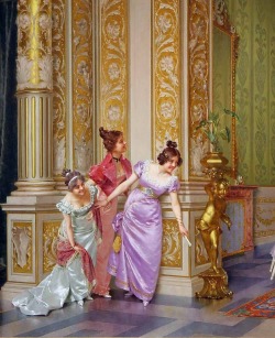 the-garden-of-delights:  “The Unseen Audience” (detail) by Vittorio Reggianini (1858-1938).