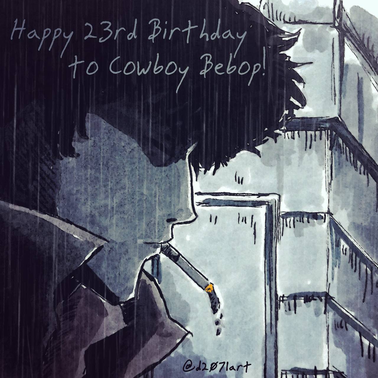 It's Cowboy Bebop Birthday, guys! Time to buy roses, listen to jazz and feel sorry for all the emotionally closed misfits 