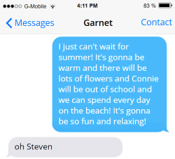 textsbetweengems:  Garnet knows when the