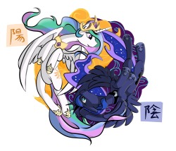 derpydoodlies:  Alicorn sisters (Testing