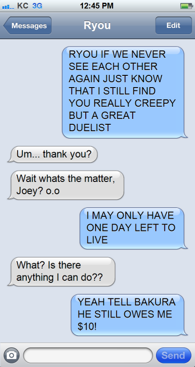 time-to-text:  Joey never got a chance to pack.