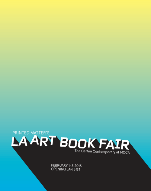 If you’re in Los Angeles this weekend, be sure to check out Printed Matter’s LA ART BOOK FAIR! Running February 1-3 at The Geffen Contemporary at MOCA, the fair kicks off with an opening event this Thursday night from 6–9 pm.
Free and open to the...