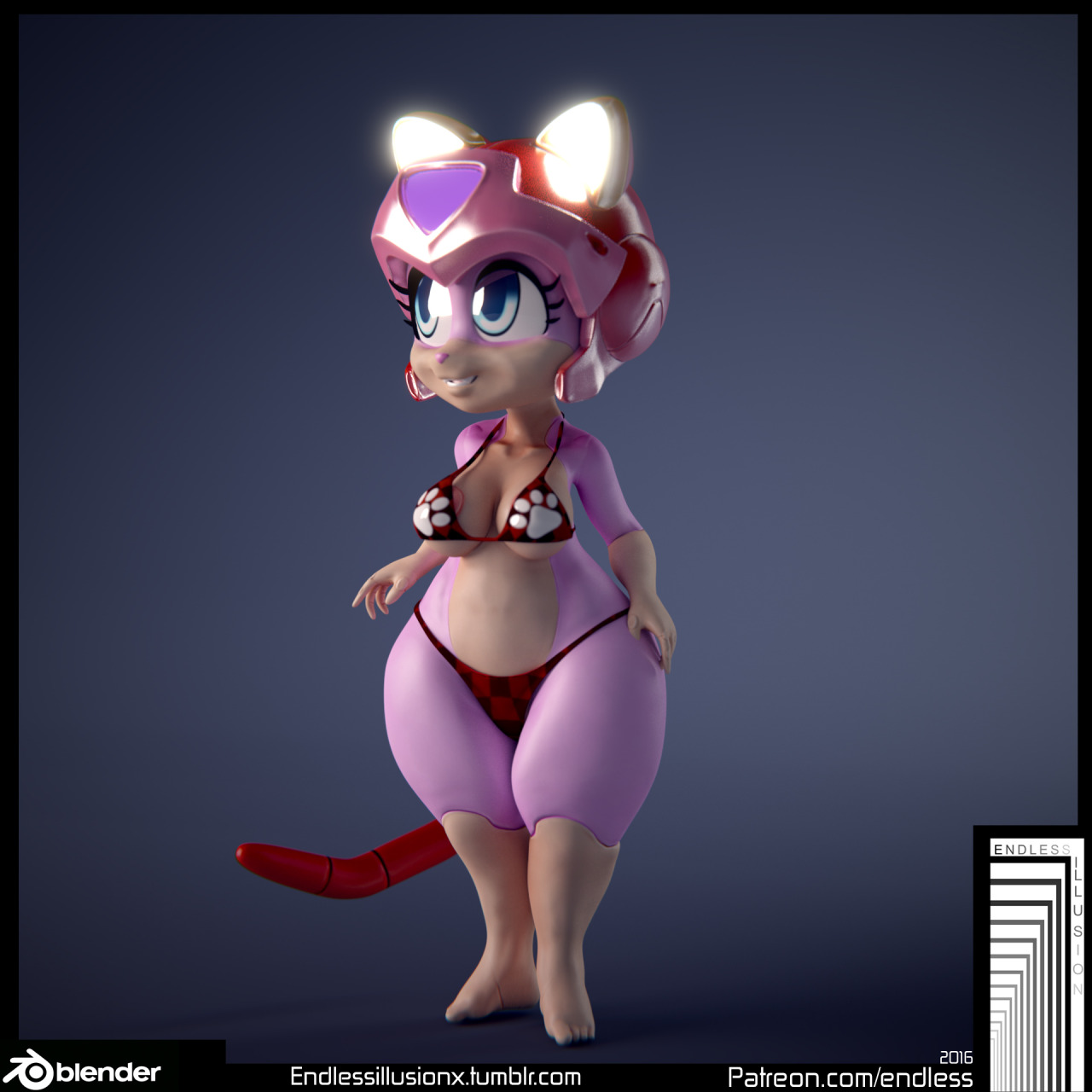 endlessillusionx:  Last model of the year.The original zbrush sculpt file was made