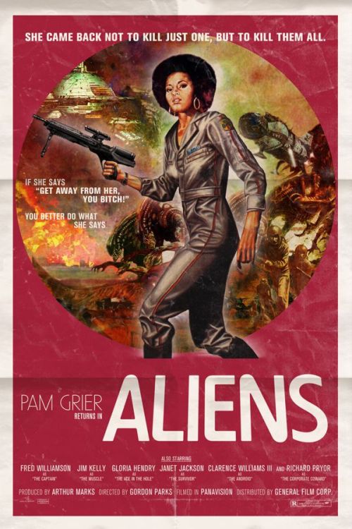 joehumphrey:  monsterserial:  ALIEN/ALIENS by Peter Stults.  Richard Pryor as Hudson!