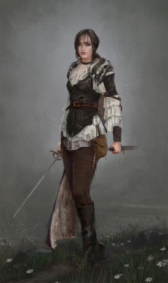 Fantasy-Art-Engine:  All Men Must Die, Arya Stark By Dimitri Neron