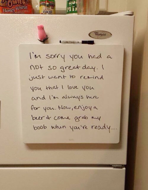 daddyfireman:  I love these notes left for one another