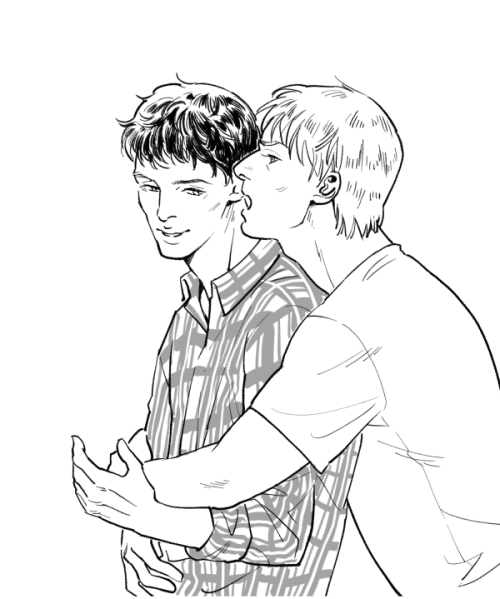 sayatsugu: merthur doodle for a very generous supporter from ko-fi. Oh, my Lord!!!!