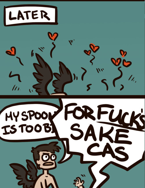 megmcmuffins:  In which Cas knows all the references but still has zero timing or context.  As soon 