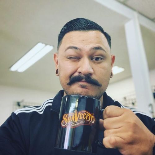 Morning Coffee in the Hombre Mug Sending @chuyeezy a can of pomade for sharing this photo!