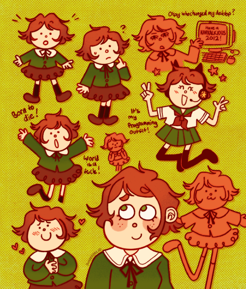 dunderbread: chihiro doodle page! appreciation for my favorite pint-sized programmer :-D(this is a t