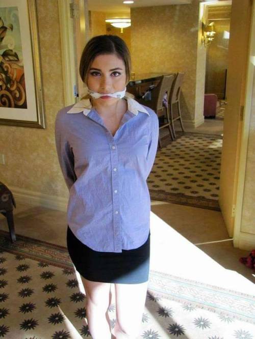 coscorella: zmahan1994: Tied up sexy hotel employee’s  Nice photos, my friend :-)