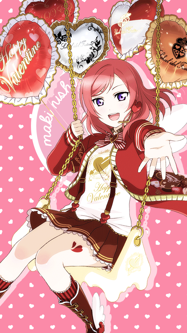 nozomiicchii:  Nico ♡ Maki matching Valentine’s Day phone wallpapers