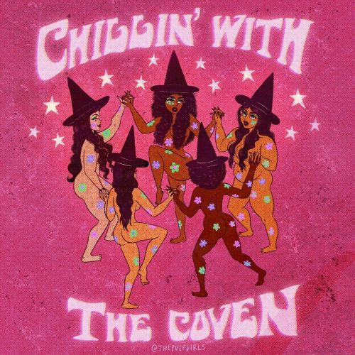 ✨✨ Just chillin’ with the coven!  SWIPE FOR MORE + TEES! ✨✨ Sometimes you just need a chill night wi