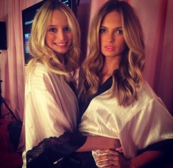 vs-angelwings:  THE VSFS 2014 HAS BEGUN:Maud and Romee backstage For all NEW updates related to the show check out our VSFS 2014 tag.