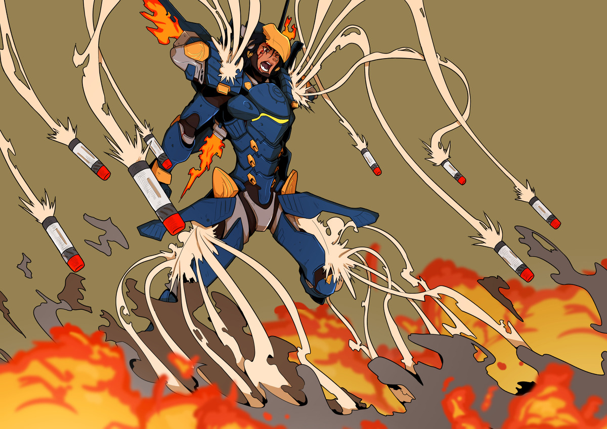 borealisowl:  Youngno: pixiv, twitter取って置き!!!ZenyattaJunkrat and RoadhogHEROReinhardtPharahPharah