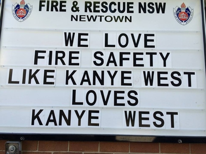 pr1nceshawn:  Message board signs from the  Newtown Fire Station. 