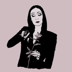 popandsketch:  Morticia Addams - The Addams