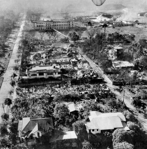 mlq3: La Salle University and Rizal Memorial Sports Stadium in the distance with Taft Avenue on the 