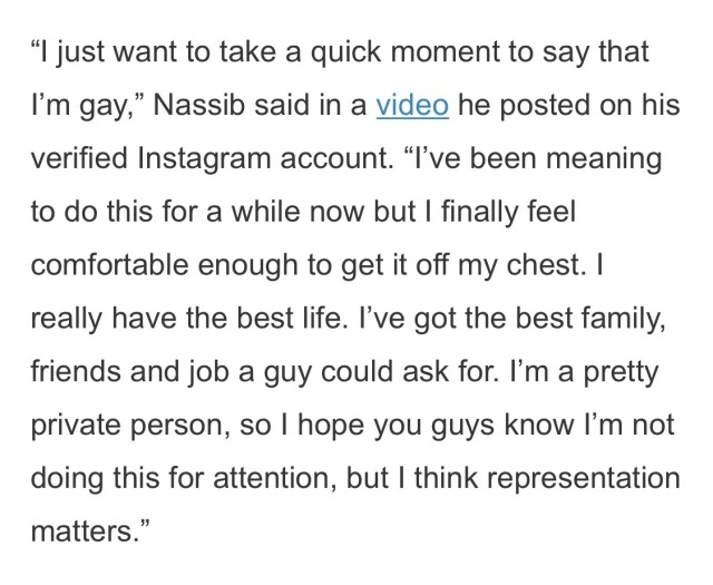 elishamanning:Carl Nassib came out today on Instagram, making him the first and only openly gay active NFL player