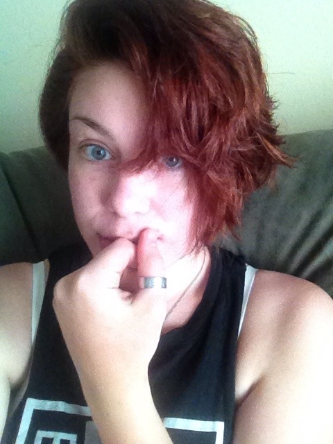 And then like 4 days later I dyed it burgundy which turned out pretty dark, but cute