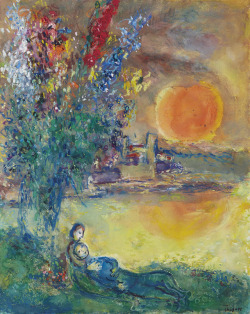 mauveflwrs:Marc Chagall Lune rousse au Cap