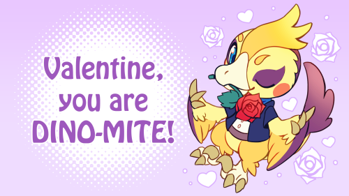 ambertailgames: Happy Valentinesaurus! We’ve made some cute n’ cheesy Amber Isle Valentines cards to