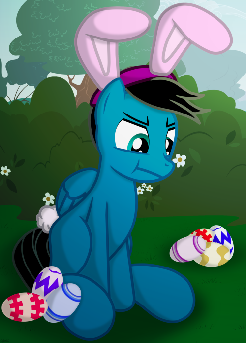 Looks like someone isn’t exactly a big fan of the easter bunny! ;PHAPPY EASTER EVERYPONY! :DD