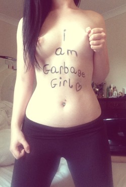 macey1975:  worthlessgarbagecunt:  gg’s most recent body-writing task. Any suggestions for future body-writing for this cunt?  Can I get a “Hello Macey! I am a cunt” ? :-)