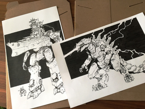  Packing up Yamato & Tankzilla for shipping to their new Admiral and Commander!My other Inktober