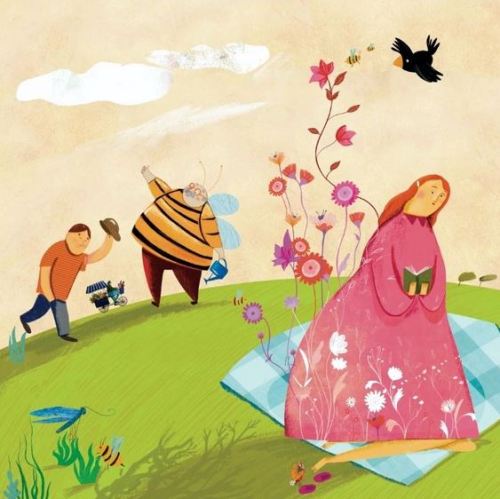 Primavera lectora (ilustración de Giuliana Marigliano)