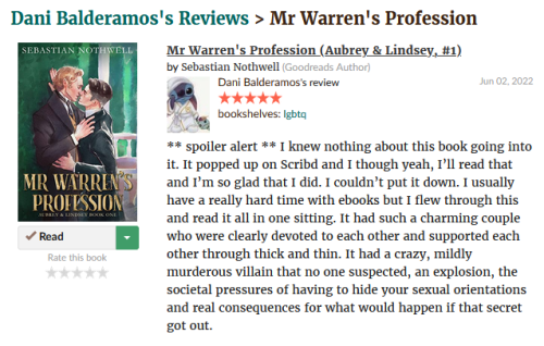 Thanks to Dani for this heartwarming review of Mr Warren’s Profession!~** spoiler alert ** I k