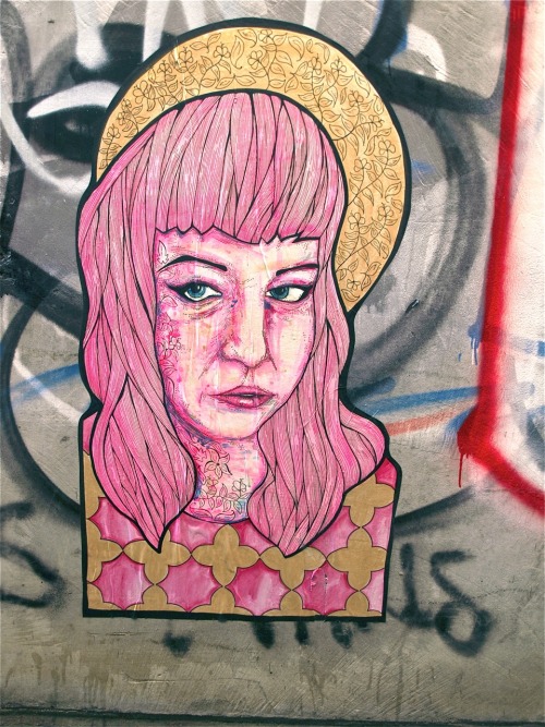 “Queerness is next to saintliness.” Pasted in Collingwood. The painting is of Courtney T