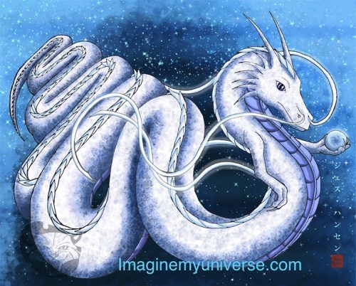 “Gift of Death and Rebirth” features the White Dragon. White dragons can mean a variety of things bu