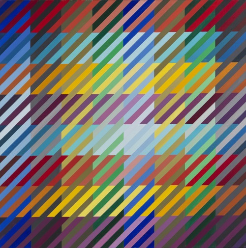 Anton Stankowski, 64 Farben begegnen sich, 64 colors meet, 1990. Germany. Via Kettererkunst