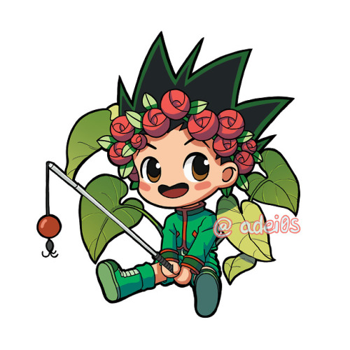 I’m making some 3″ hxh vinyl stickers! I’ll be at fanime table#214. Please come and say hi!