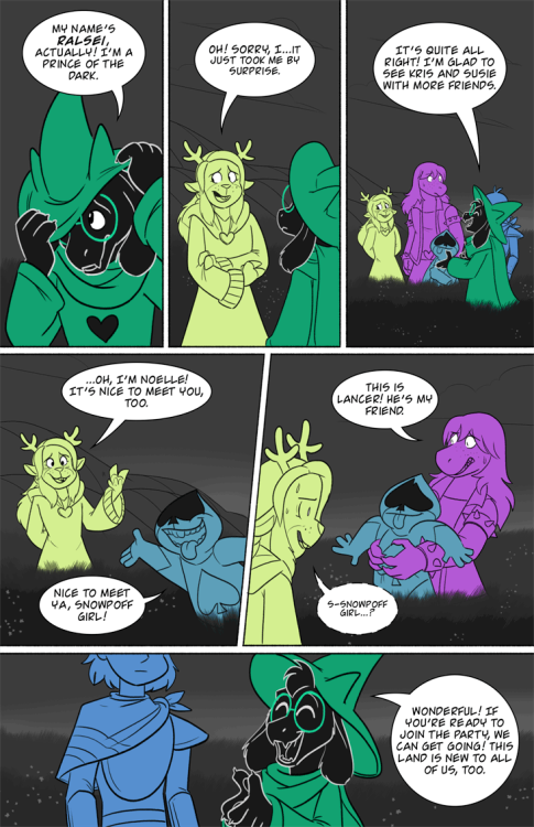 lynxgriffin:Dark World, party of four!Yeuh, new Paper Trail part today! Now at a new Dark World sect