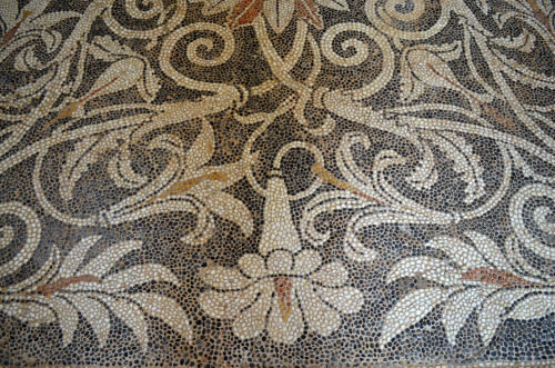 greek-museums:Archaeological Museum of Ancient Sicyon:Details from a hellenistic mosaic.