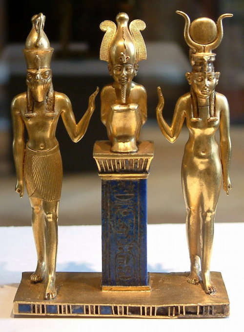 egypt-ancient-and-modern: Horus, Osiris, and Goddess Isis