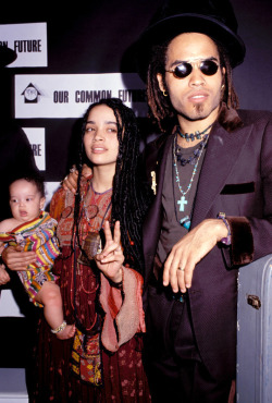 vintagesalt:  Lenny Kravitz with wife Lisa