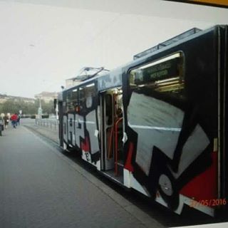 #oap #iut #crew #tram #tramway #panel #traingraffiti #graffiti #graffitibrno #czechgraffiti #brno #b
