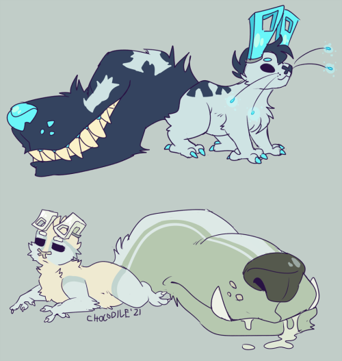 Another set of doodle gifts of people’s Xatt designs! These two are Daday by @goat-yells-at-everythi