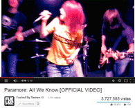 theothersideofparadise:  Paramore’s music videos on YouTube (Part I) (Part II)(Inspired by x) 